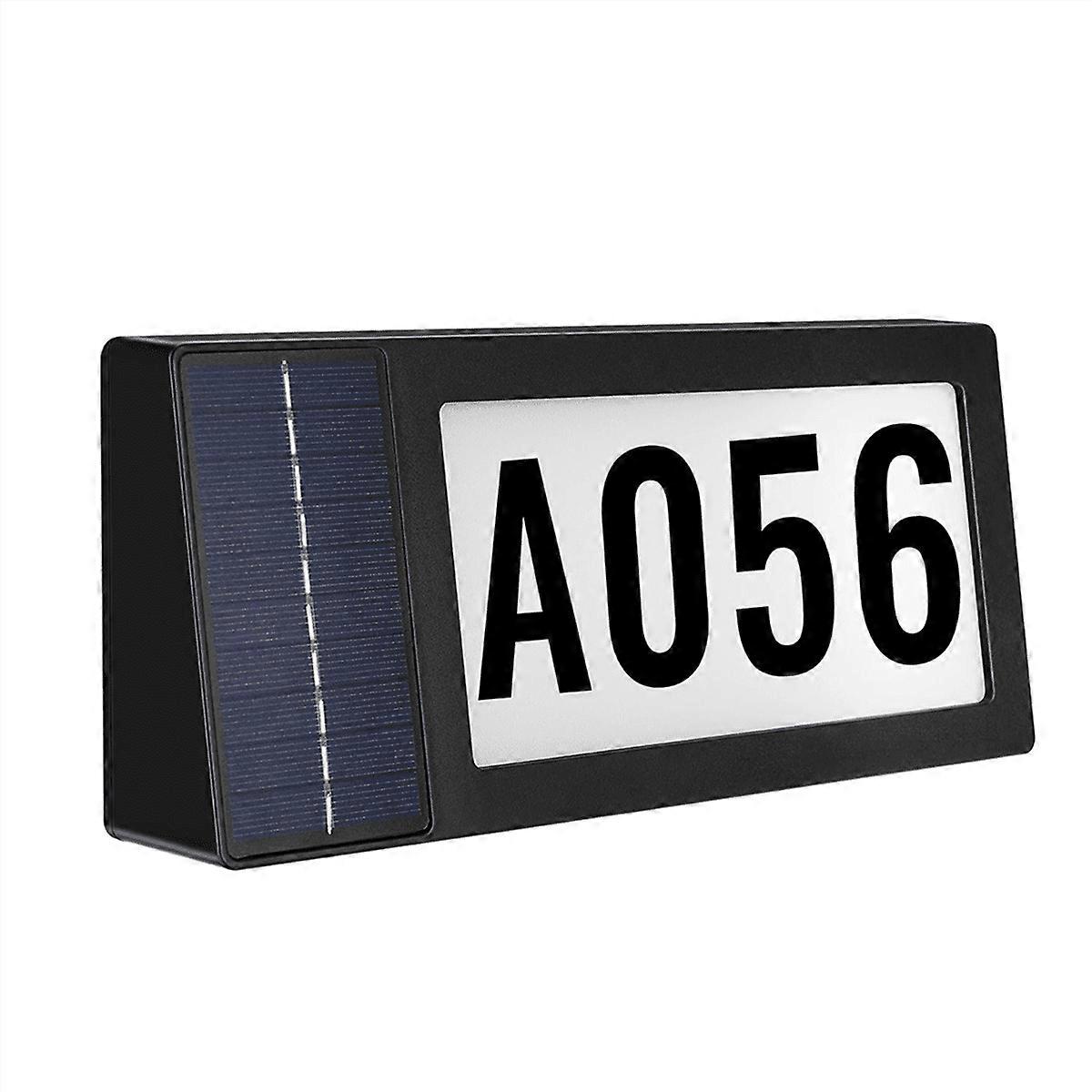 Solar Address Sign, Illuminated House Numbers Solar Powered, Waterproof Numbers for Outside, 2-Color