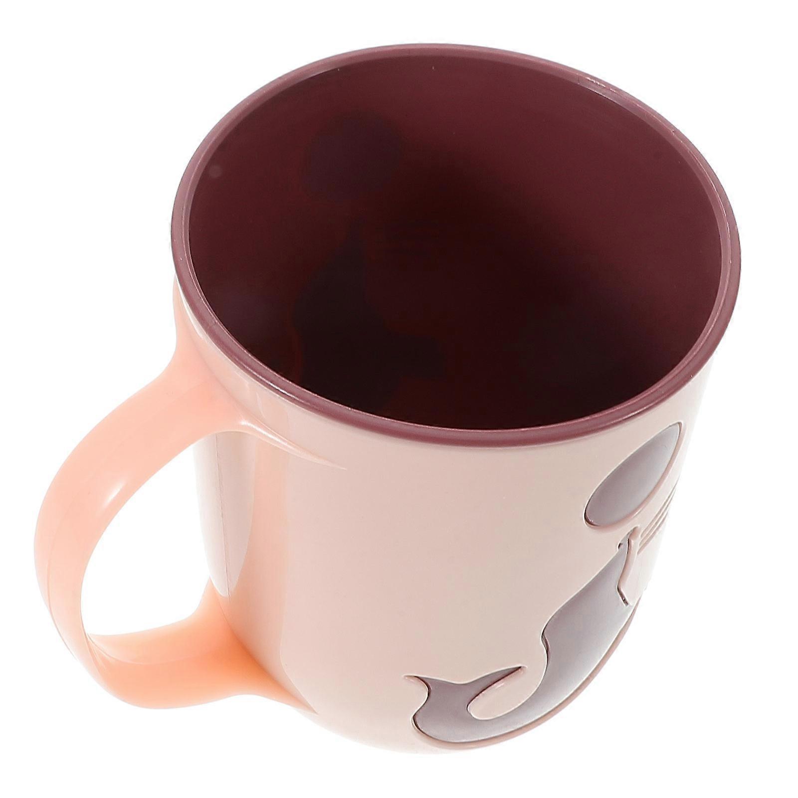 Cute Dolphin Toothbrush Cup for Storage Use Pink Portable Plastic Cup