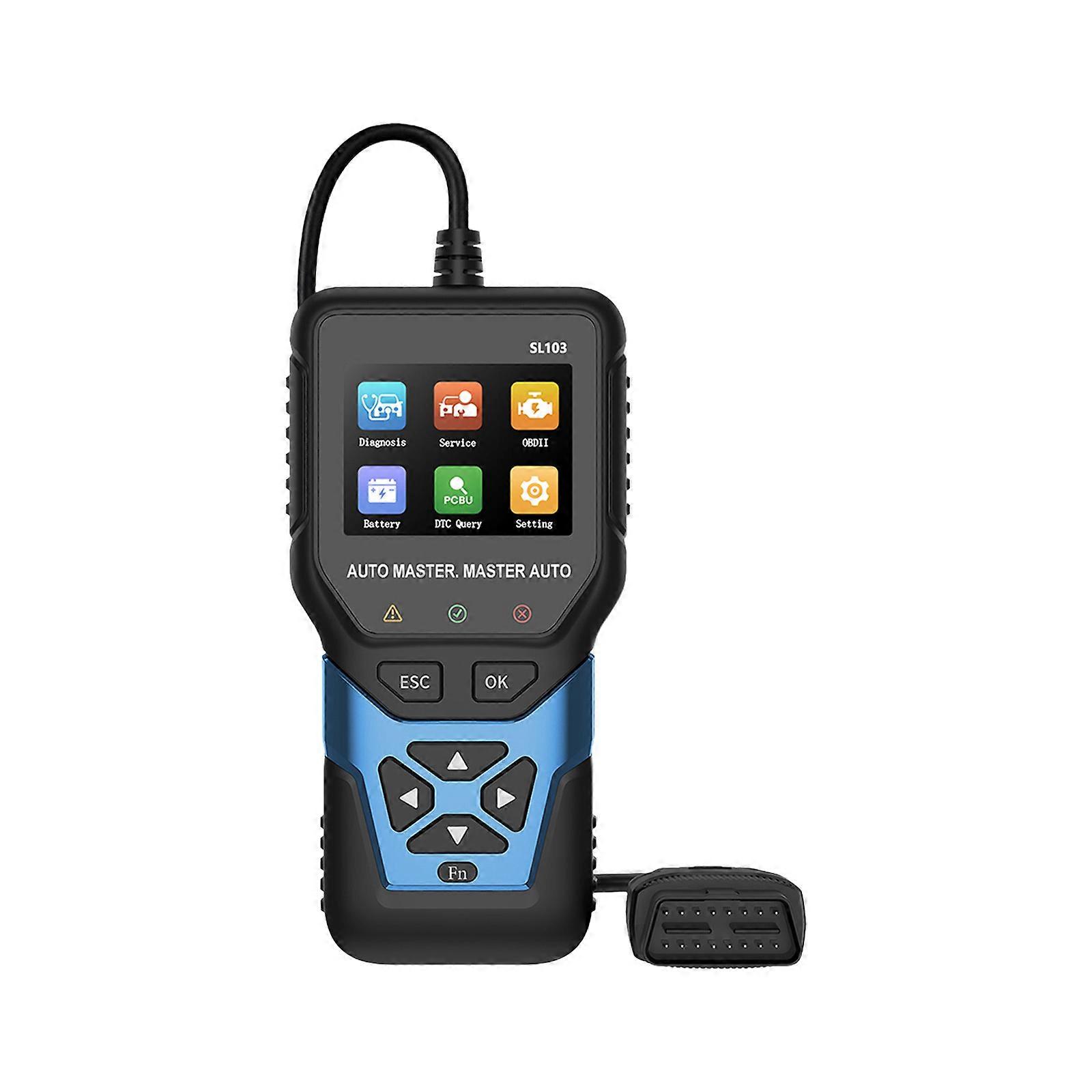 Multi Functional OBD2 Code 8 Vehicle Service Functions ABS Diagnostics 11 Languages Handheld Design Multicolor