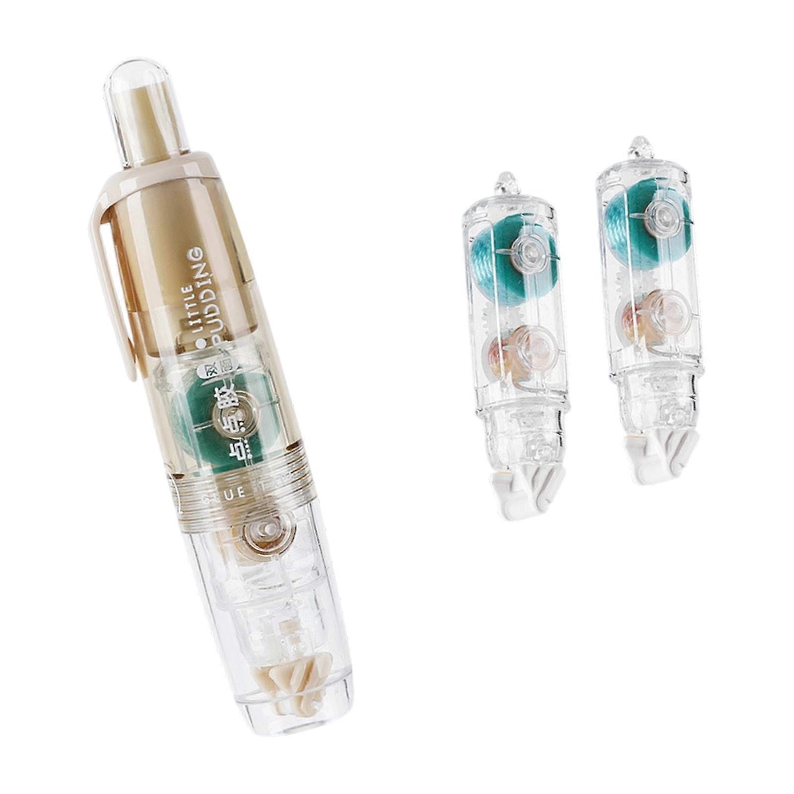 Residues Free Correction Pen With Clicks Dispenser Reusable For Paperwork Portable Dot Glues Stick Repositionable Design Multicolor