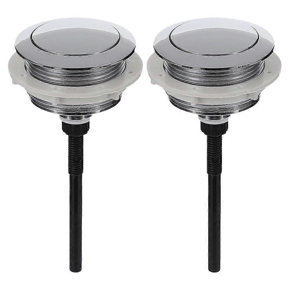 2pcs Closestool Tank Button Universal Tank Toilet Buttons Single Flush Push Button