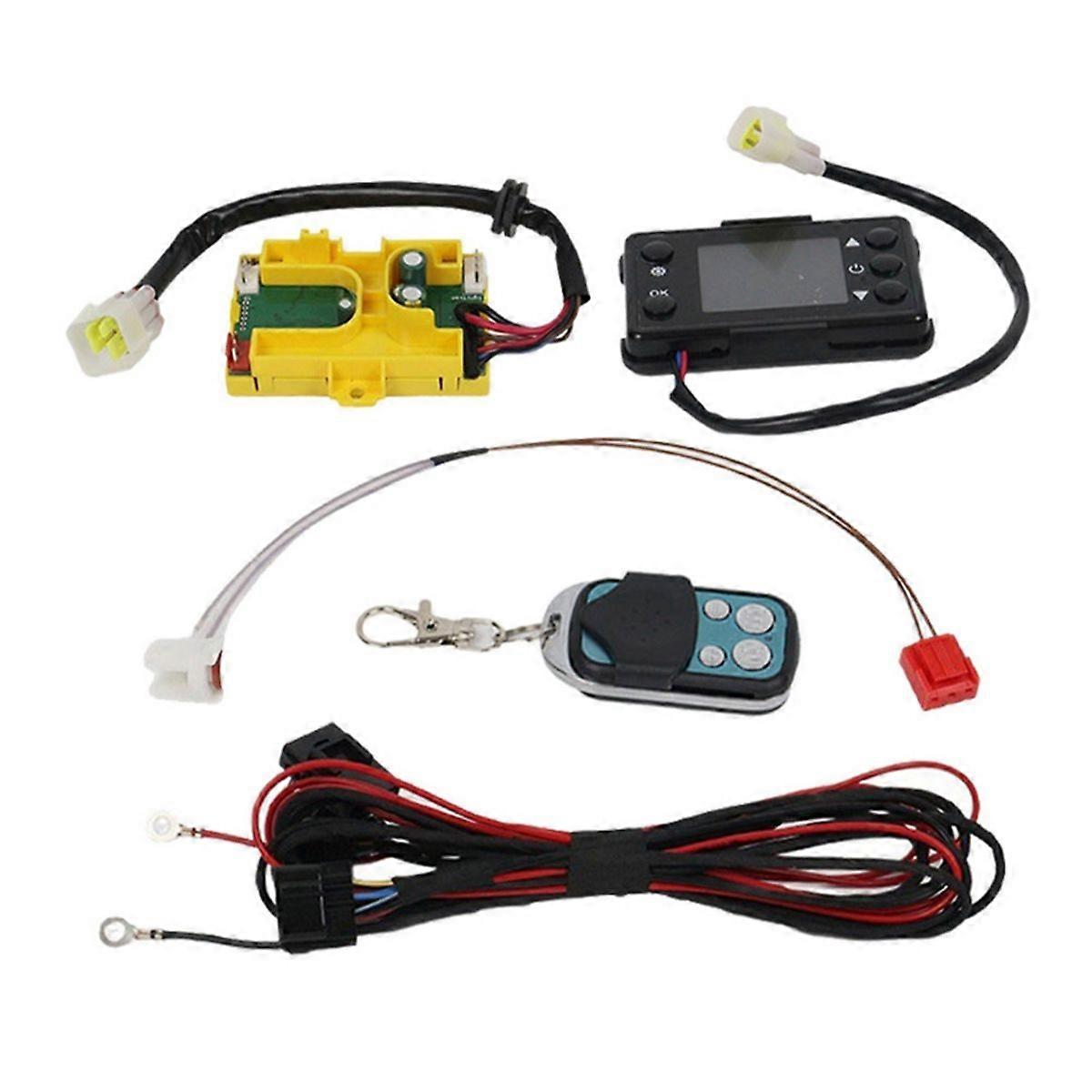 12V 5KW Parking Heater LCD Monitor Switch Remote Control Board Sensor Wire Kit Parking Heater Access