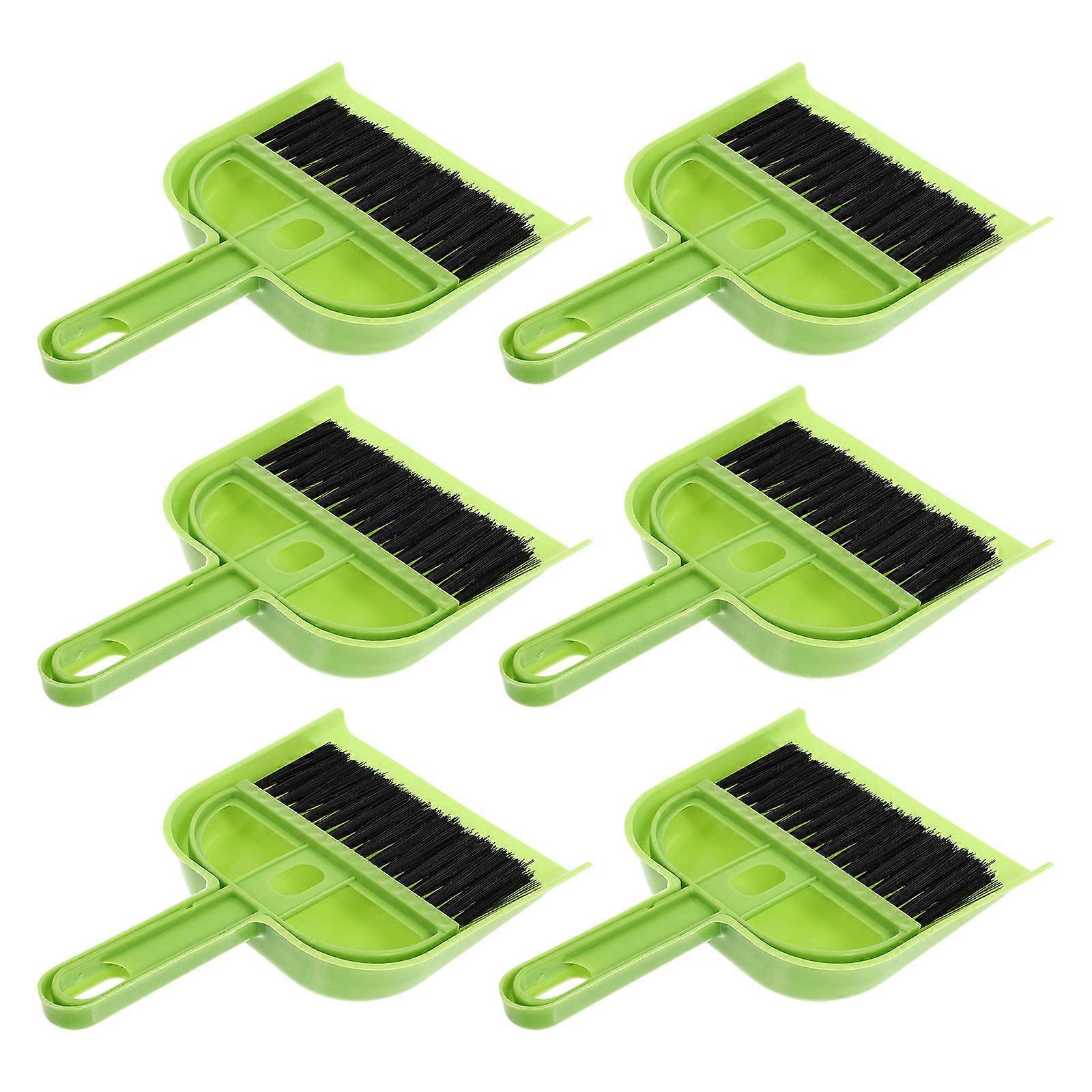 6 Sets Mini Broom and Dustpan Sets Desktop Sweeping Tools for Home Office