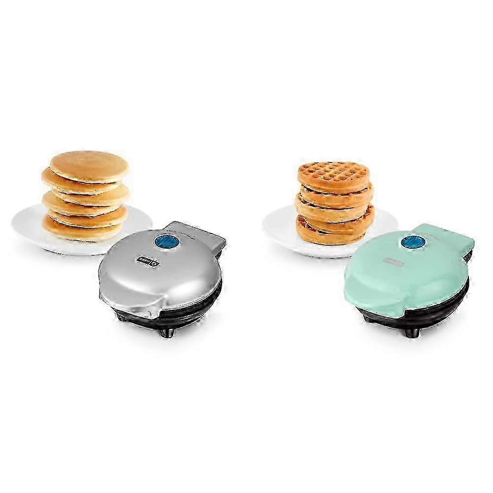 Mini Griddle and Waffle Maker for Making Individual Pancakes and Cookies