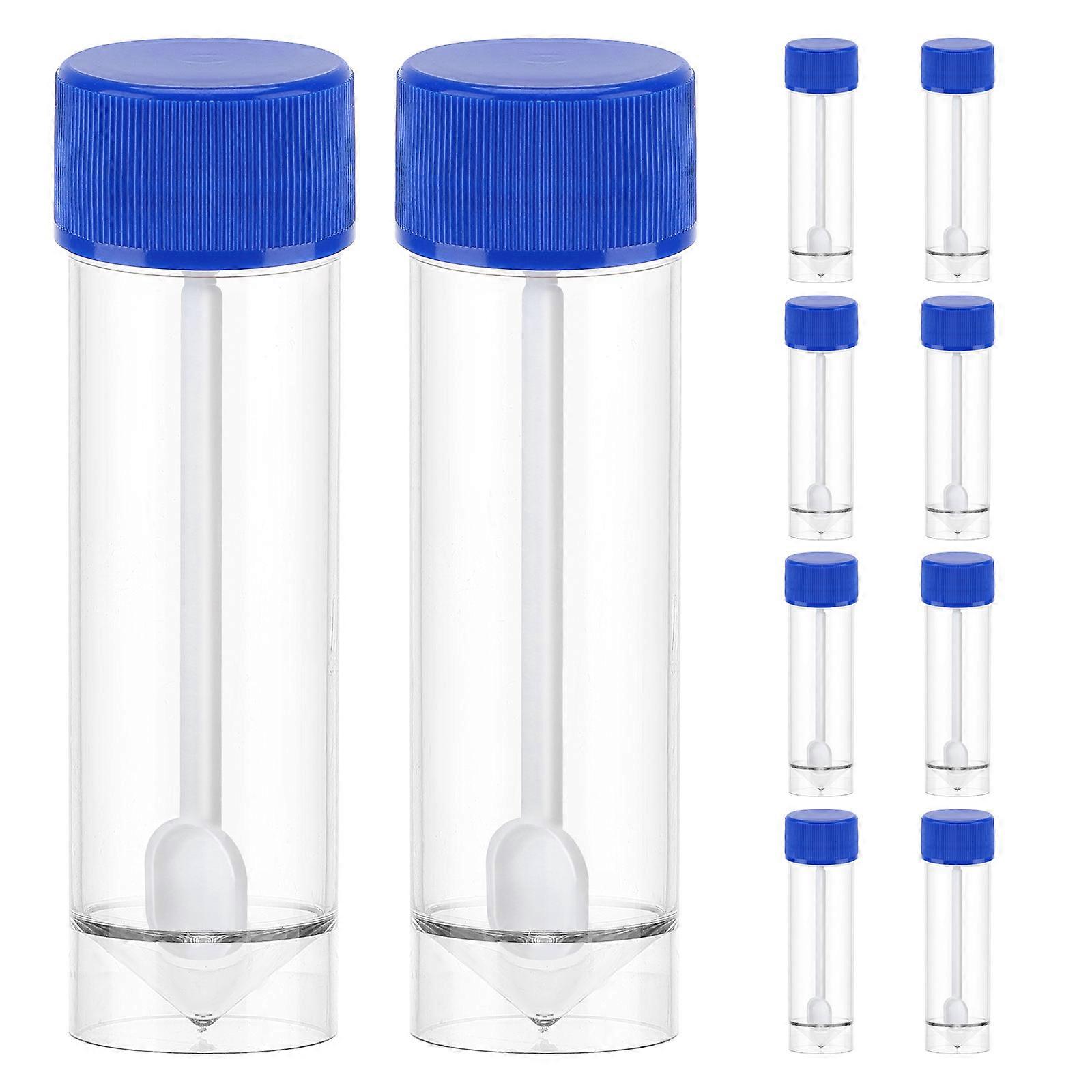 10 PCS Practical Plastic Specimen Cup Stool Container 25-30ml without Label Laboratory Medical Use