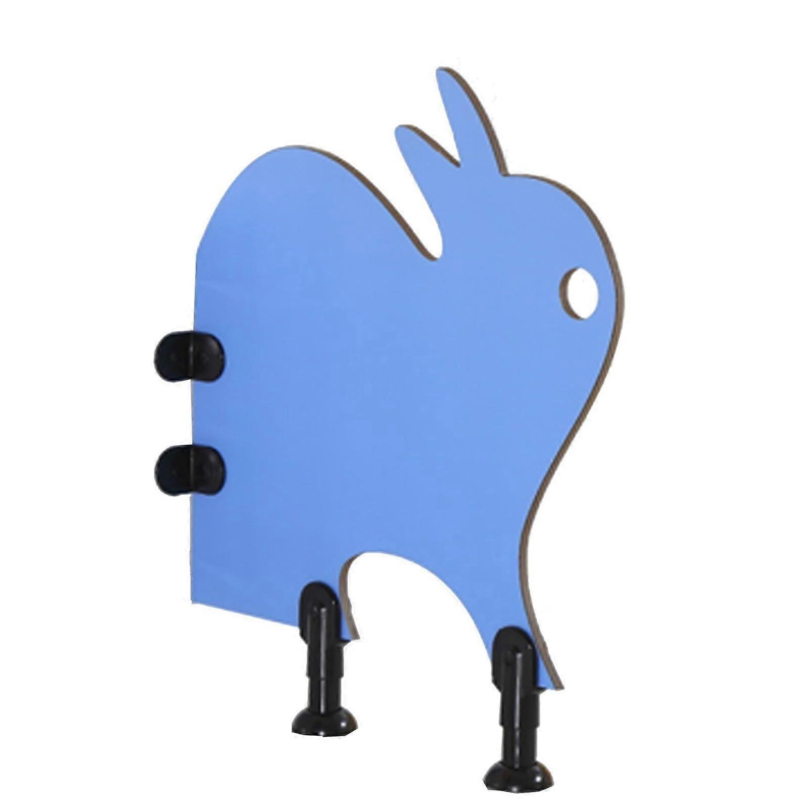 Floor Mounted Urinal Privacy Partition Screen Waterproof Resin Board with Hardware Blue