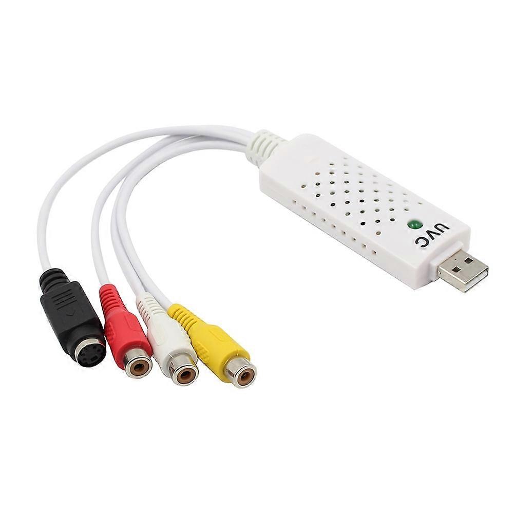 jixopn USB 2.0 Video Audio Capture Card VHS to DVD Adapter for Win 10 8 7 MacOS