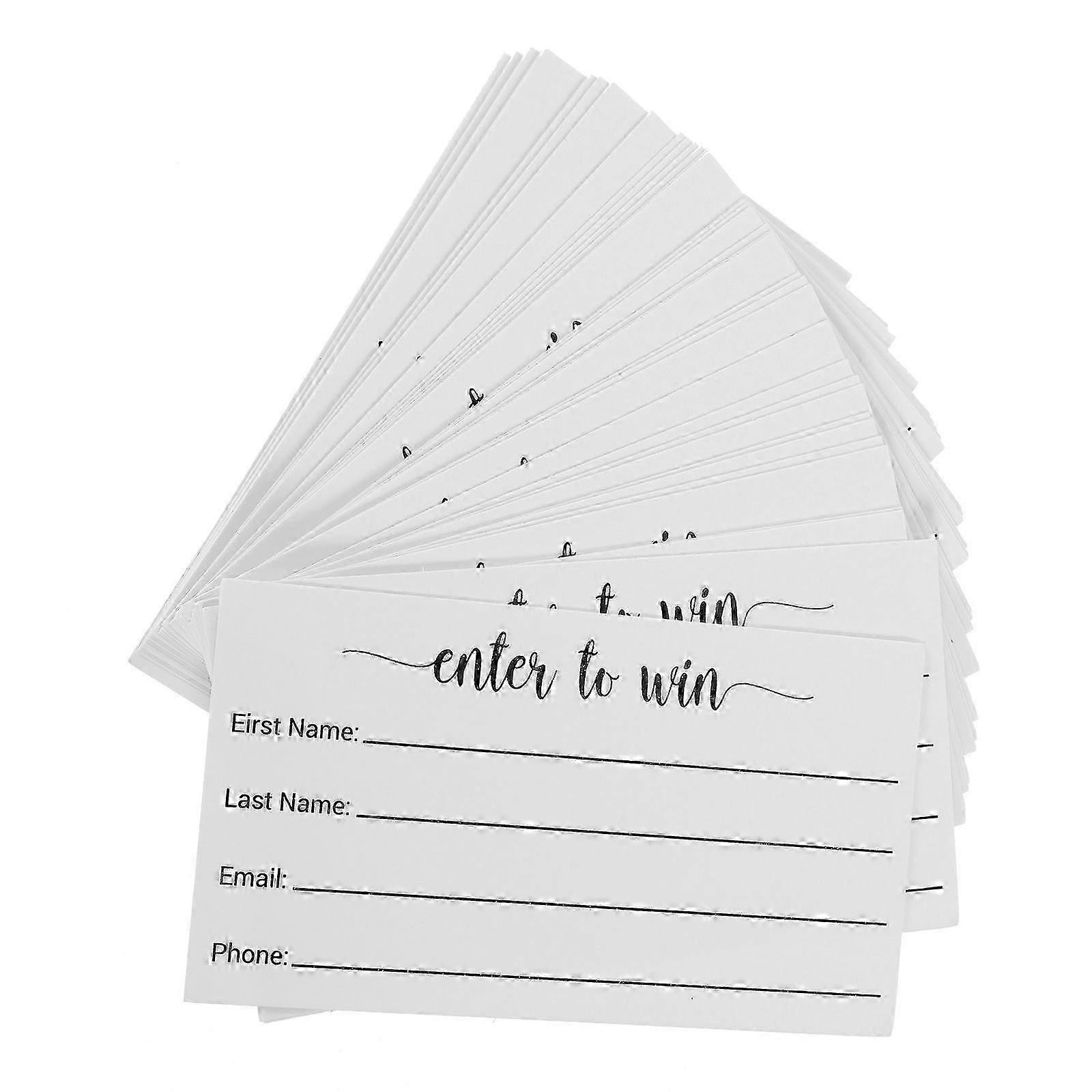 100pcs Entry Form Cards Blank Ballots Cards Multi-use Voting Cards Raffle Ticket Sheets