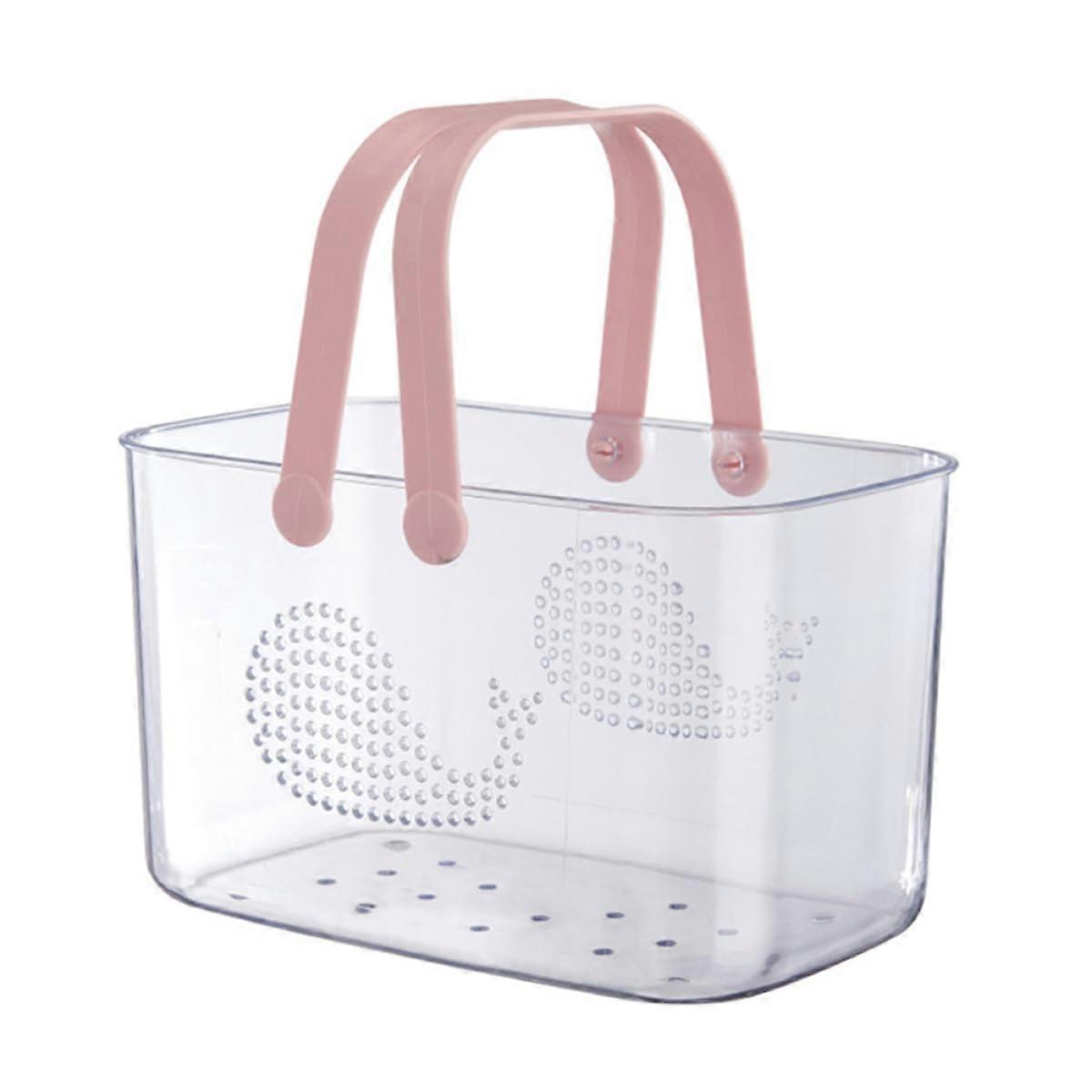 Portable Plastic Shower Caddy Basket with Handle for Bathroom Storage of Shampoo and Shower Gel