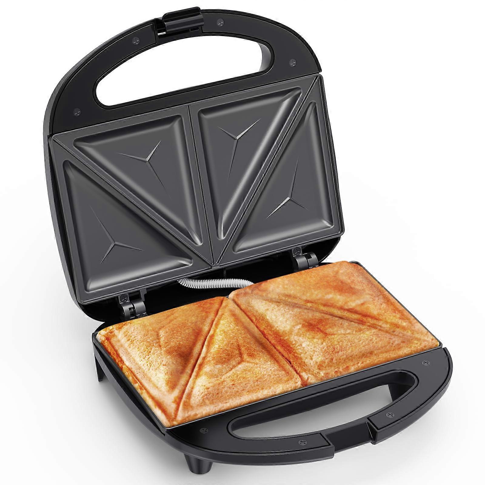 Sandwich Maker 2 Slice Grilled Cheese Maker with NonStick Triangle Plates and Cool Touch Handle 750W