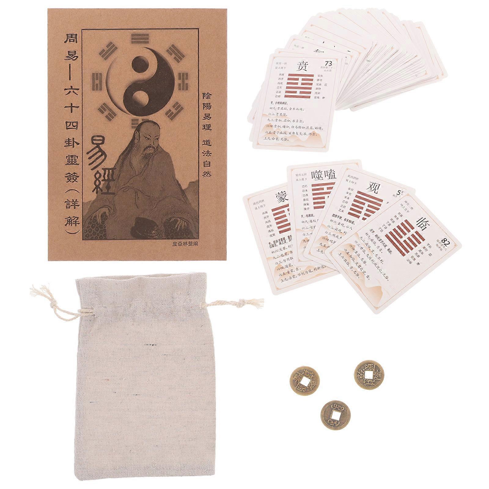 I Ching Beginner Card Deck for Divination 1Set with Assorted Color Design