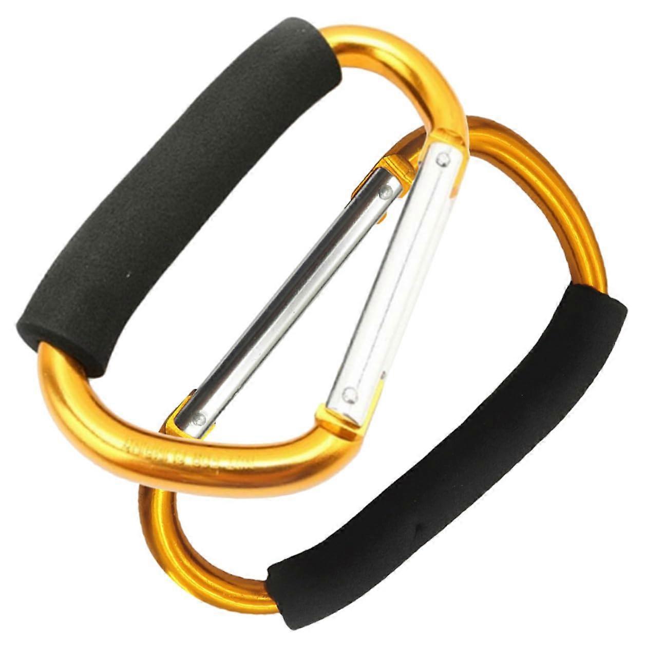 2 Pack Aluminum Skate Carrier Hooks with Spring Latch for Roller and Ski Boot Carrying