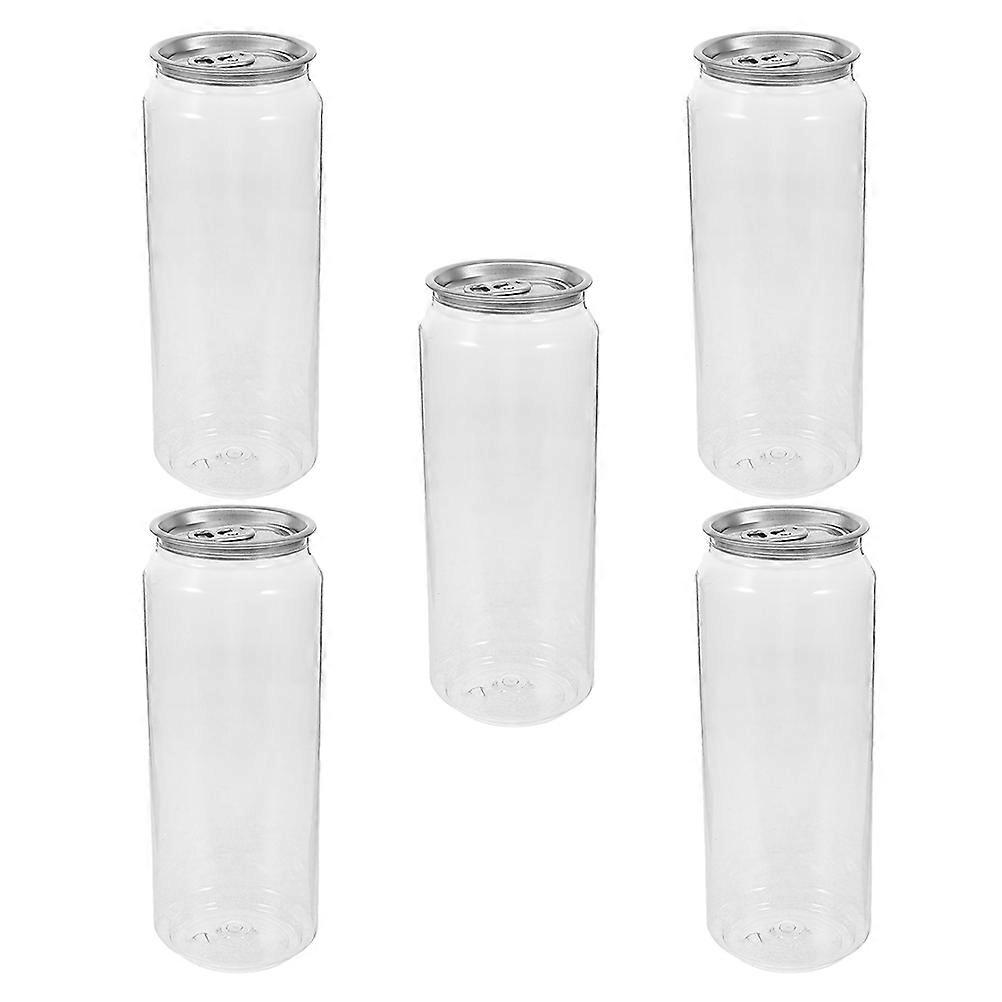 Easy Open Plastic Milk Bottles for Beverages Storage 5Pcs Transparent Bottles
