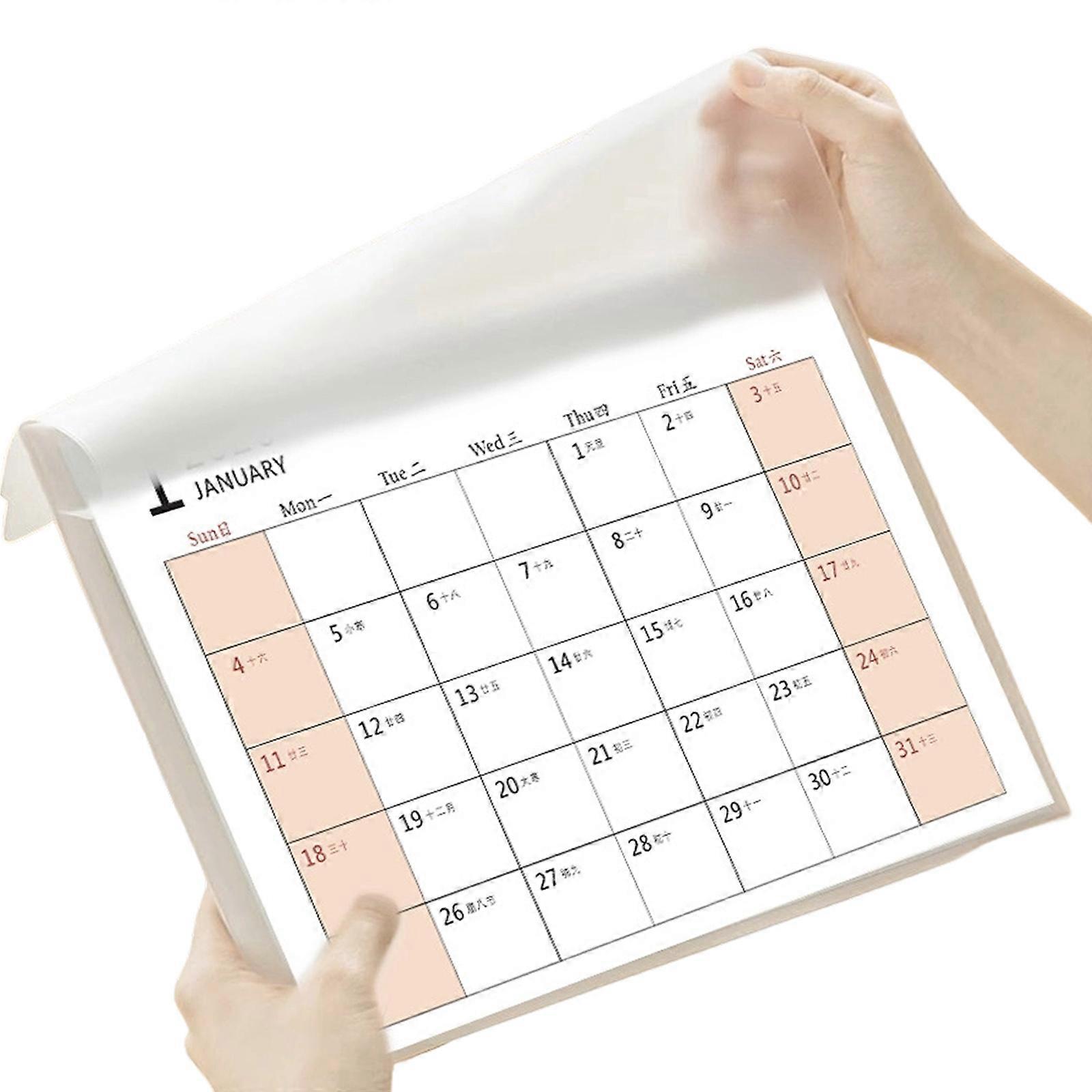 Multifunction 2026 Date Display Desk Pad Mouse Pad Perfect for Easy Scheduling Offering Paper Materials & Color Option  brown