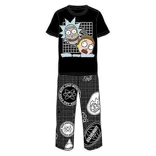 Rick And Morty Mens Grid Pyjama Set