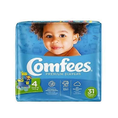 Comfees Baby Diaper Comfees Tab Closure Size 4, 1 Count