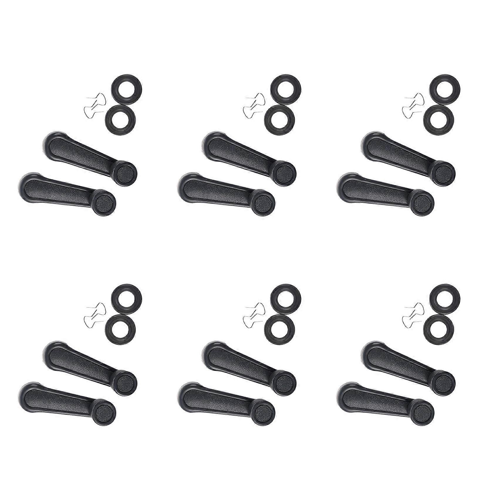 12 Pcs Gray Plastic Universal Car Window Winder Cranks Handle Lever