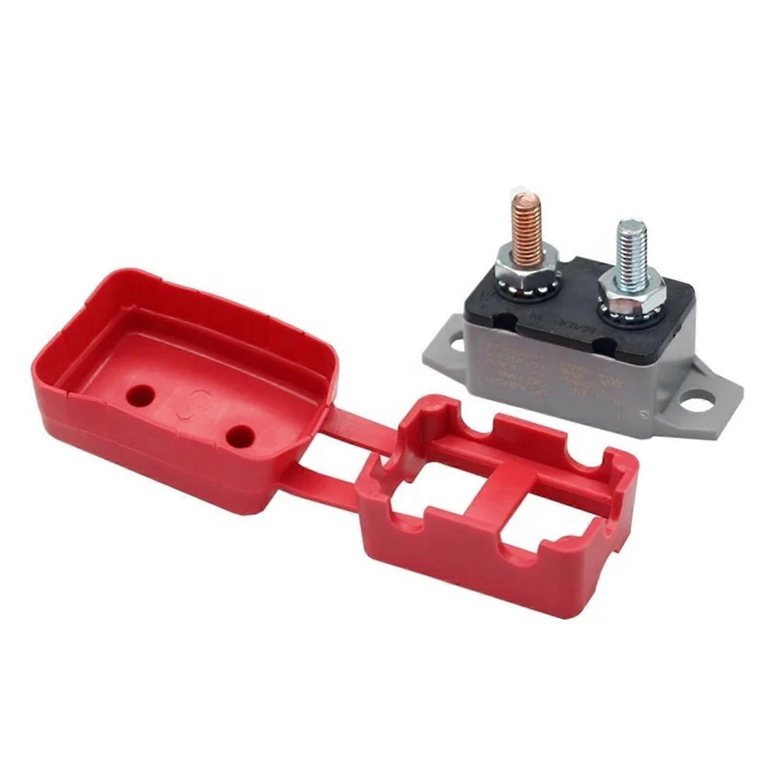 30A 12V DC Circuit Breaker Cover for Dual Battery Systems Automatic Reset Waterproof Fuse for Automotive Use
