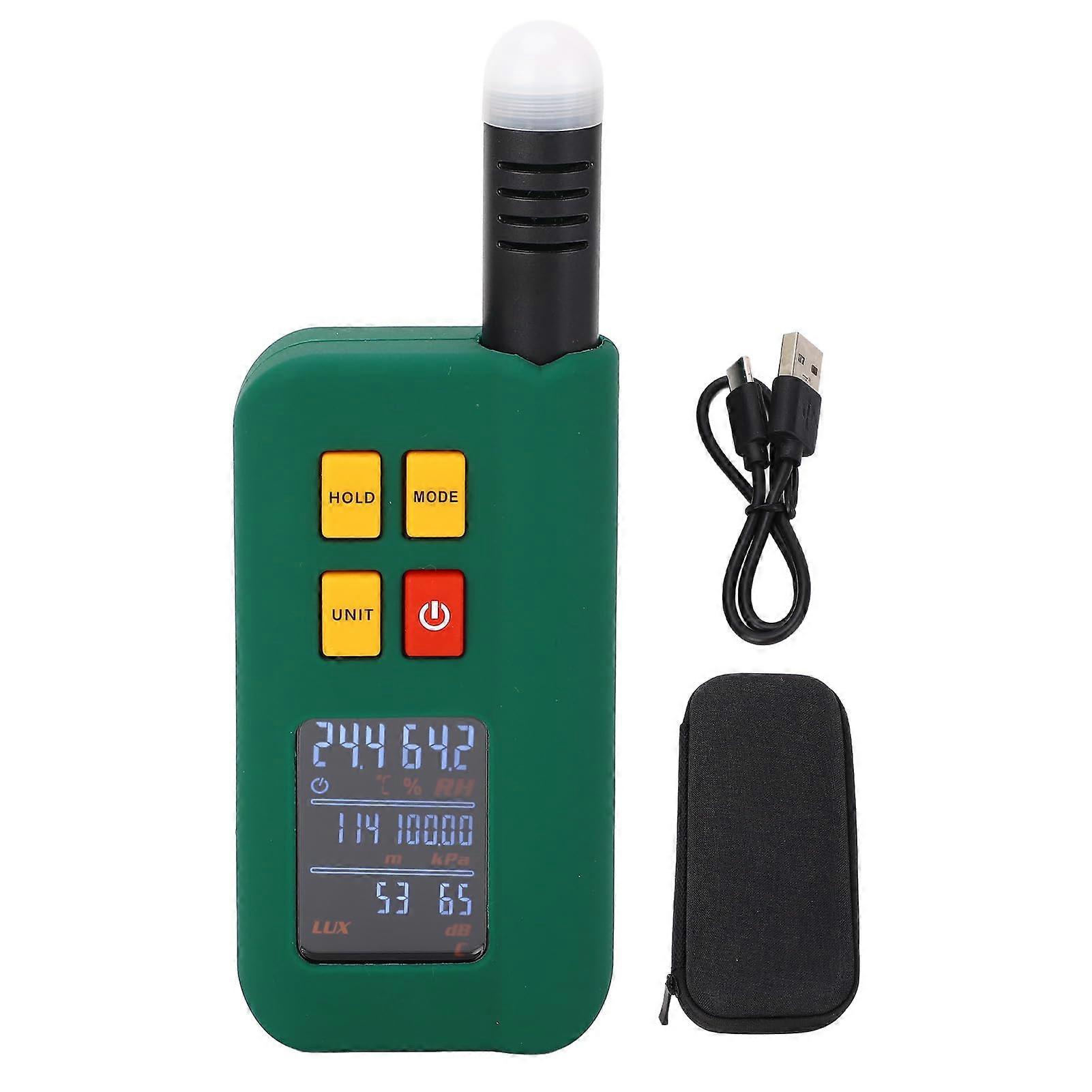 Environmental Meter with Accurate MultiParameter Measurement, LCD Multifunction Tester for Home Outdoor