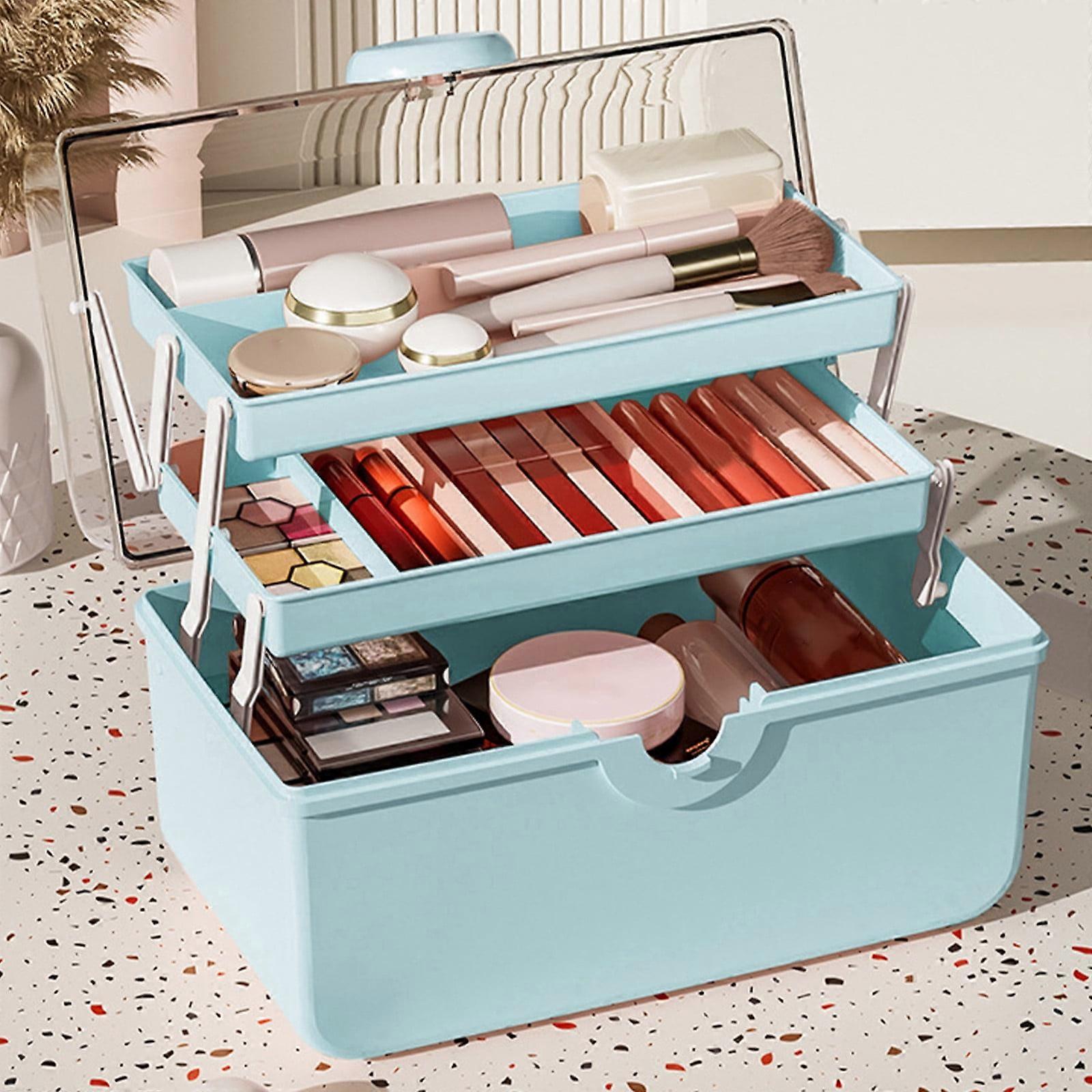 Lmueinov Tabletop Makeup Tissue Transparent And Large Capacity Portable Storage Organization Machine With Spacious Design Makeup Handheld Clearance