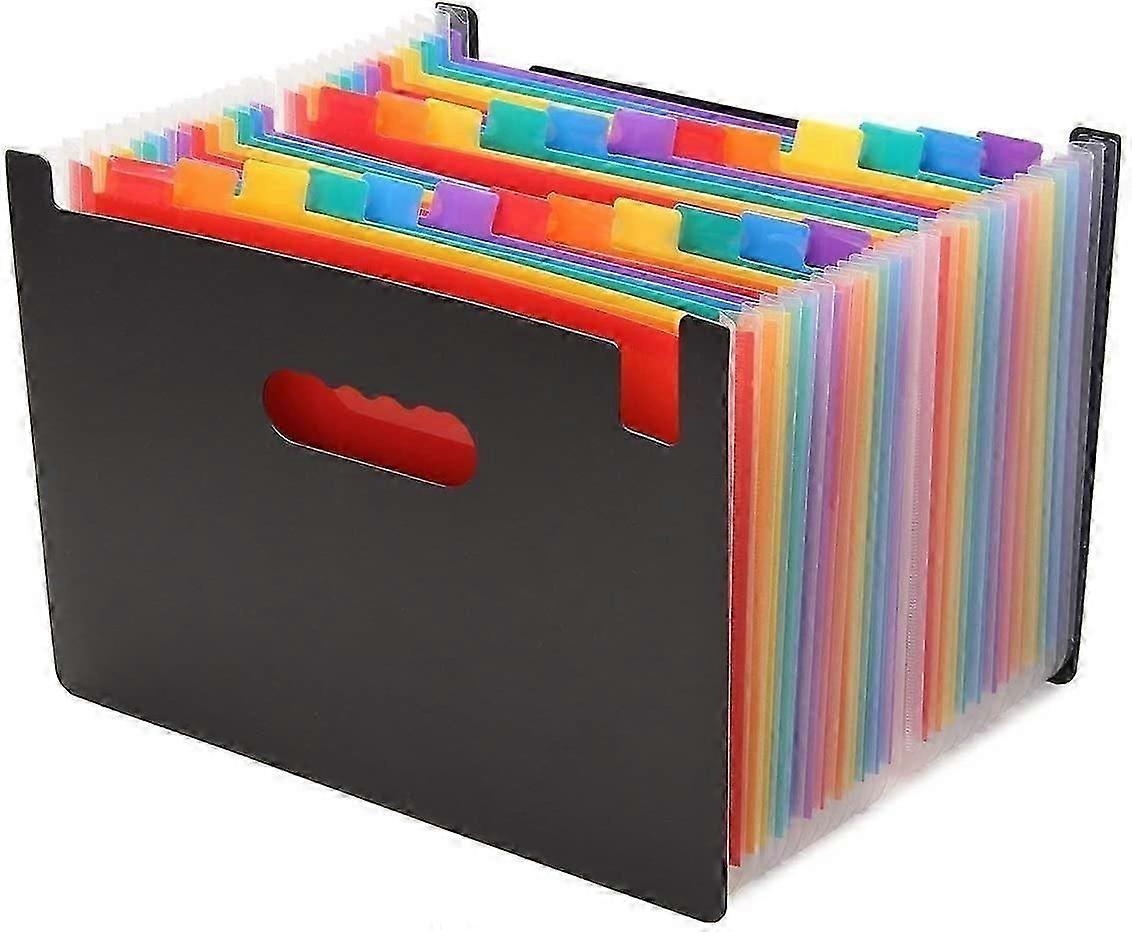 A4 Accordion Case Sorter, 24 Compartment Pockets Binder, Expandable Document Holder