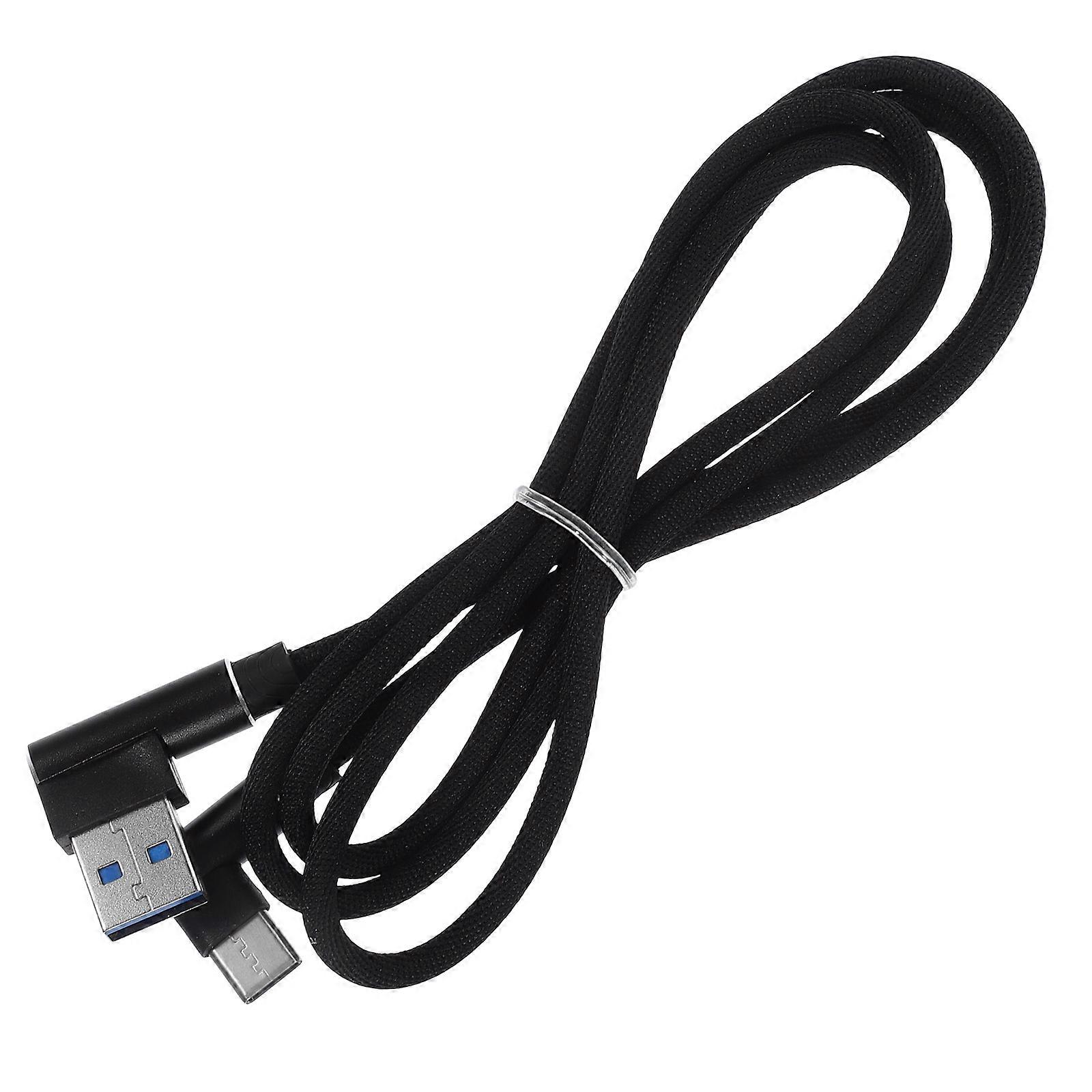 Type C Cable USB 2.4a Braided Right Angle Fast Charging Cable 3Pcs for Tablets