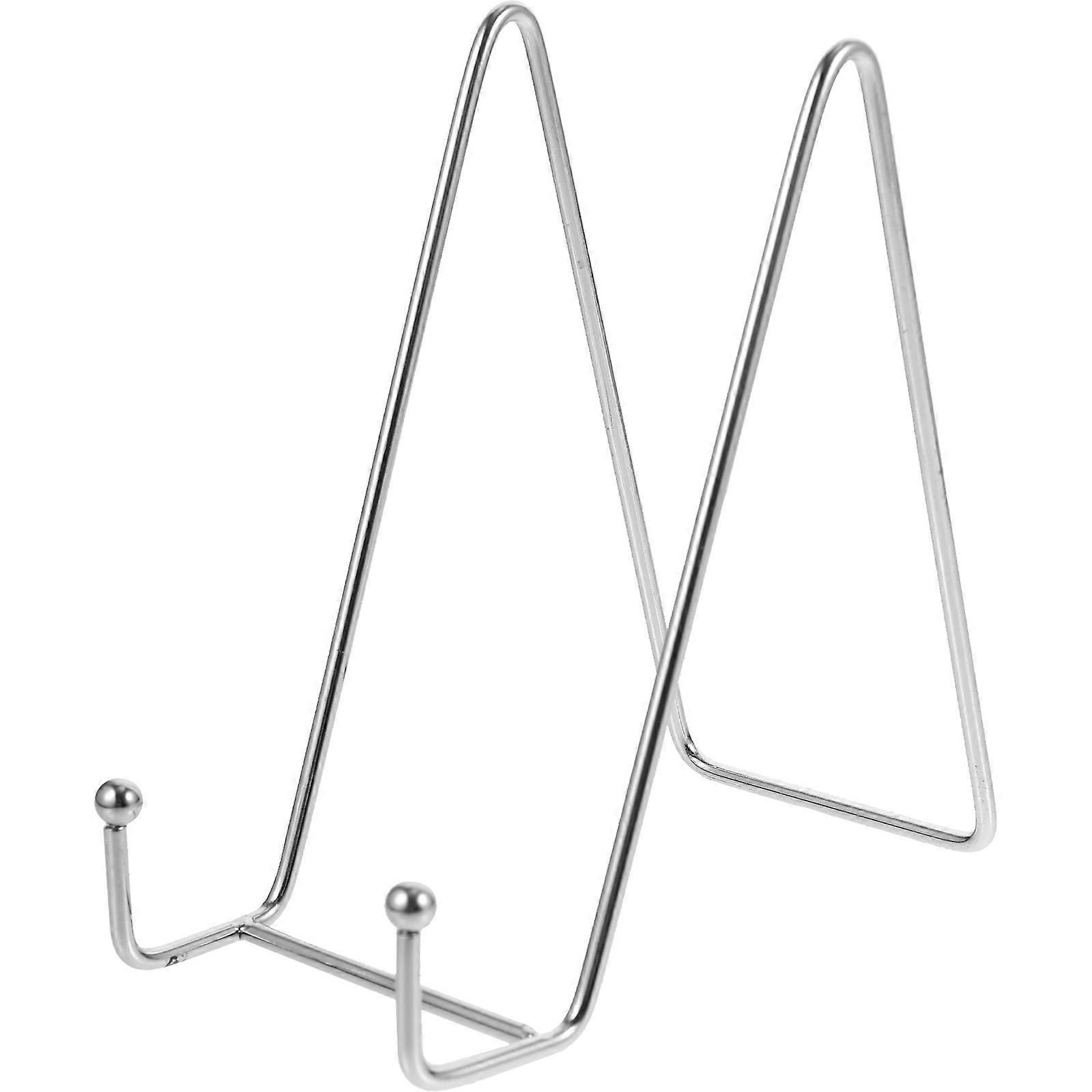 Silver Iron Plate Holder Stand for Necklace Display with Nice Load Bearing Capacity and Minimalism Look