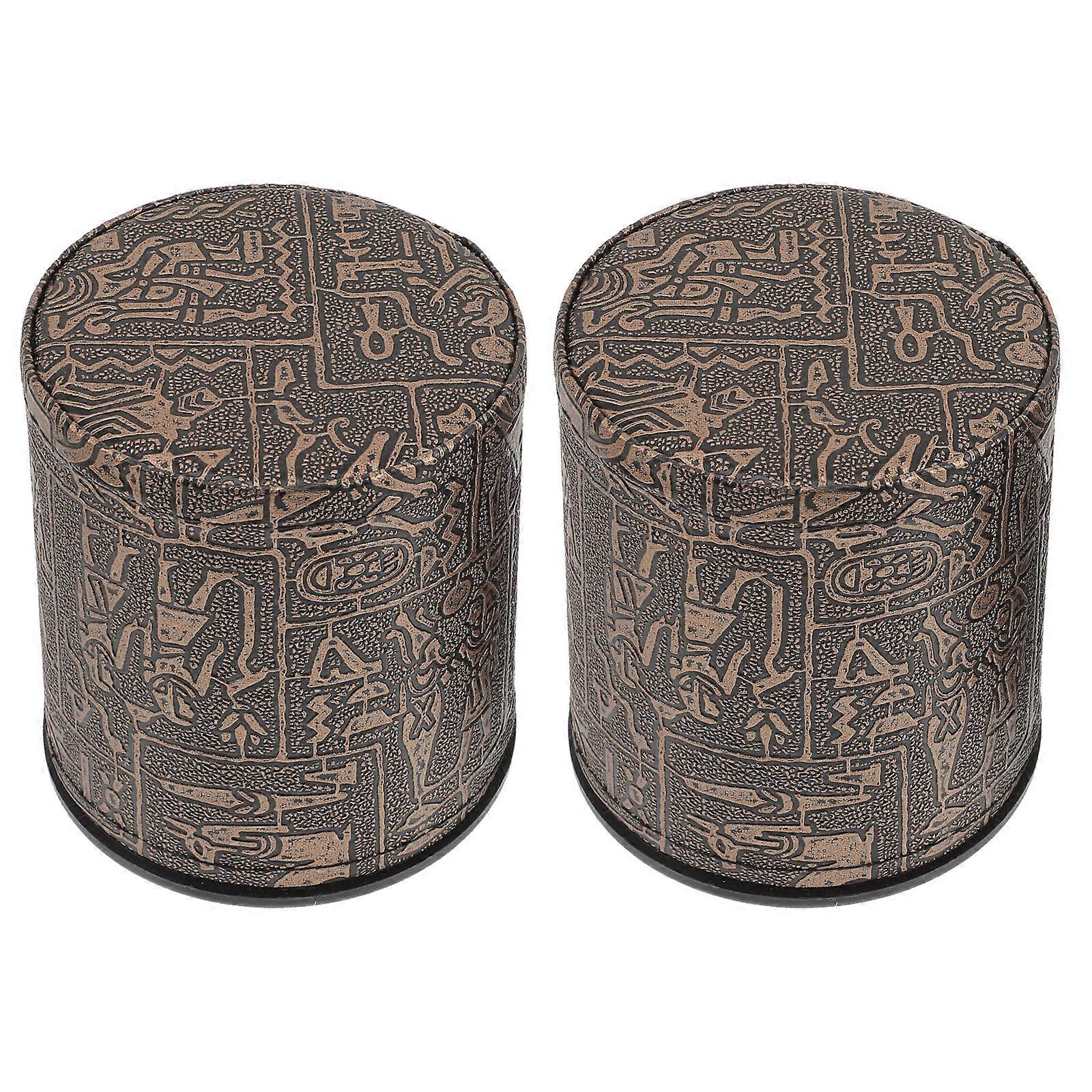 Cups Holder for Storage 2Pcs Dark Brown Party Use