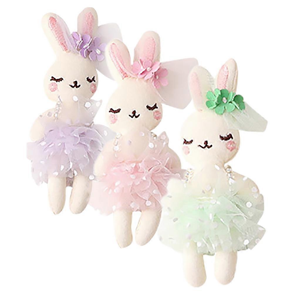 Doll Plush Toy for Crafts Making 3Pcs Assorted Colors