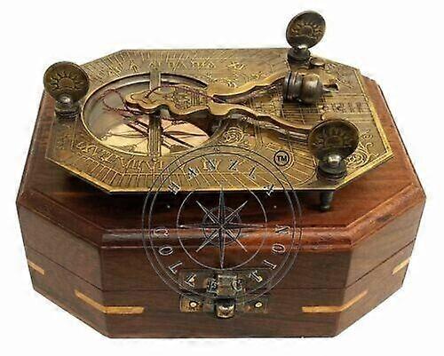 New Solid Brass Designer Pendulum Sundial Unique Working Compass Handmade Gift
