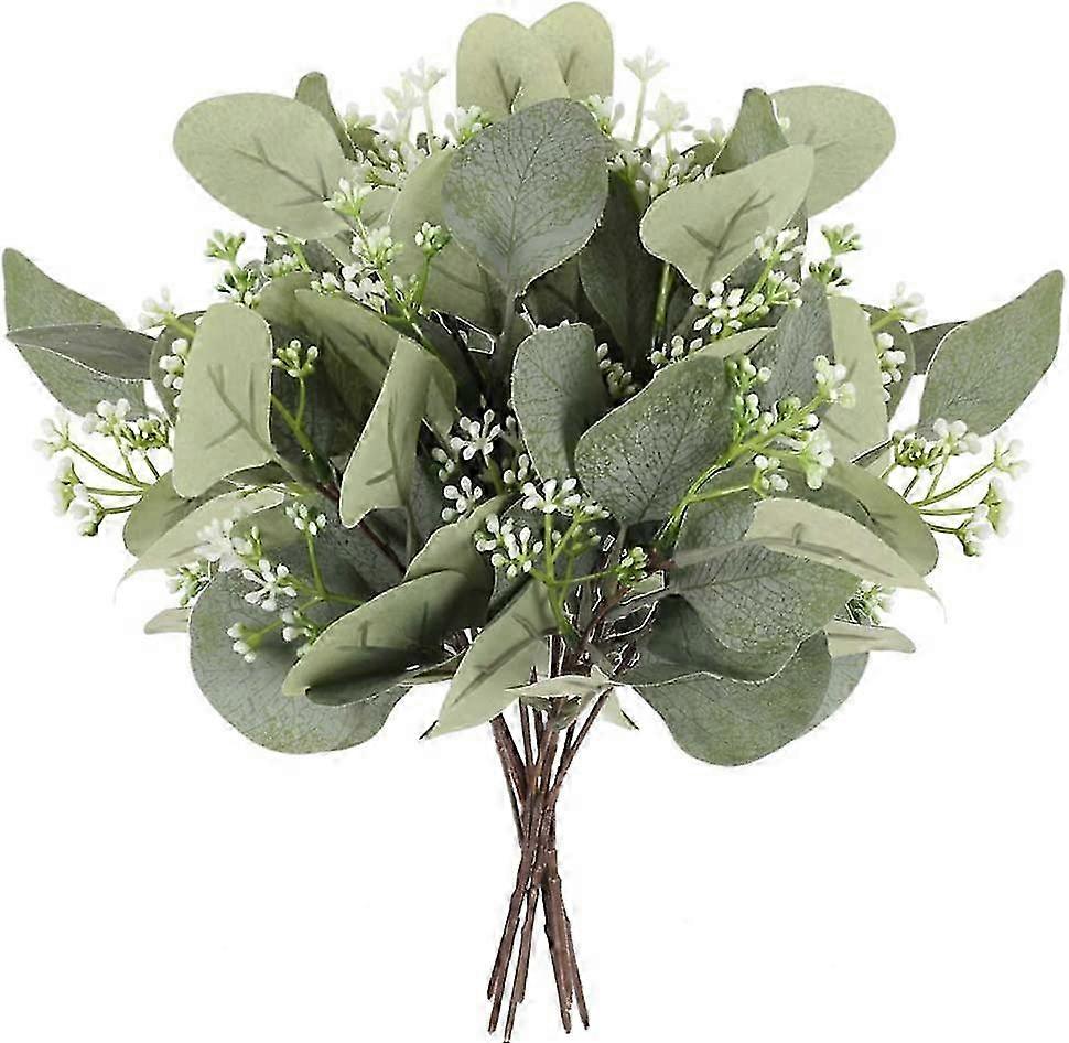 10pcs Artificial Eucalyptus Branches UV Resistant