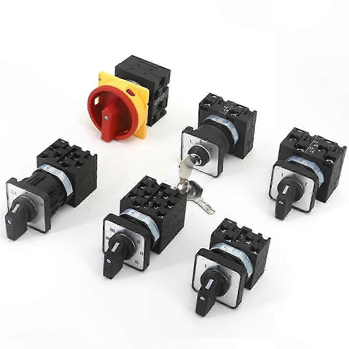 32A Two Position On Off Electric Rotary Selector Switch for Panel Mount Control
