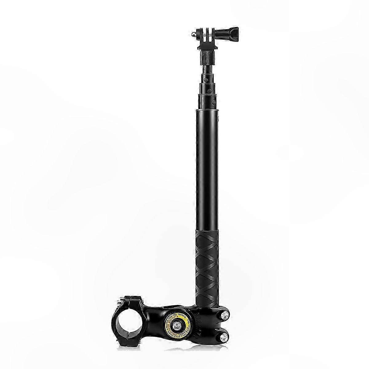 Universal Phone Camera Mount Adapter for Motorcycle Handlebars with Monopod Stand Functionality