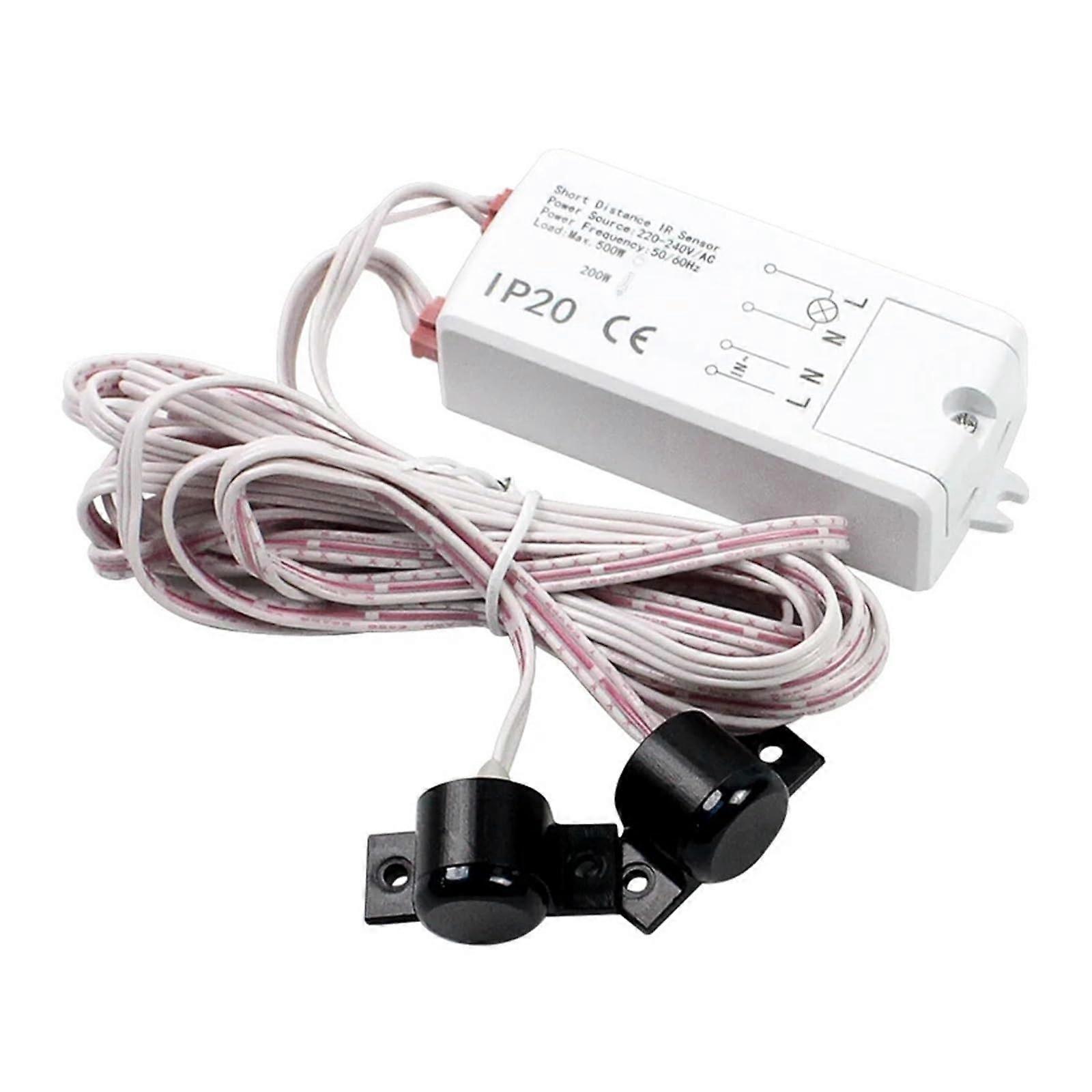 AC 220V Dual Cabinet Door Sensor Switch with Motion Activated Wardrobe LED Light Controller