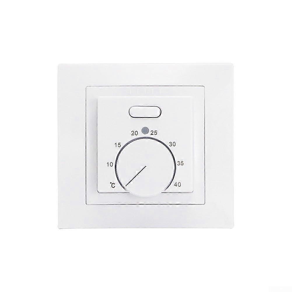 Underfloor Heating Thermostat 230V with External Sensor for Accurate Manual Temperature Control White
