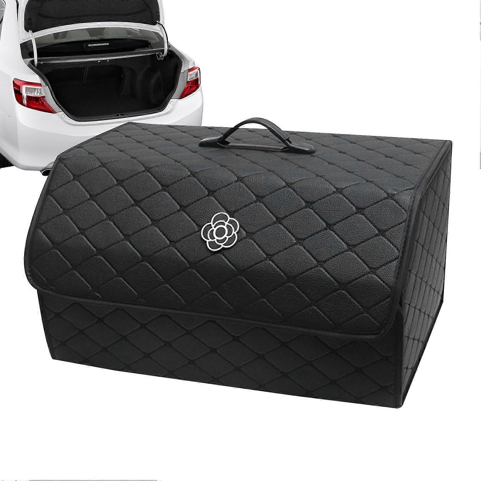 Foldable Car Trunk Organizer with MultiCompartments for SUVs, NonSlip Base, Collapsible Storage Box