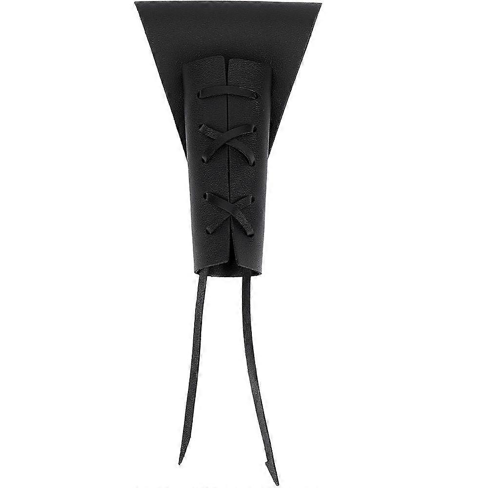 Black PU Leather Medieval Retro Adjustable Waist Protective Cover Case Shoulder Back BUC