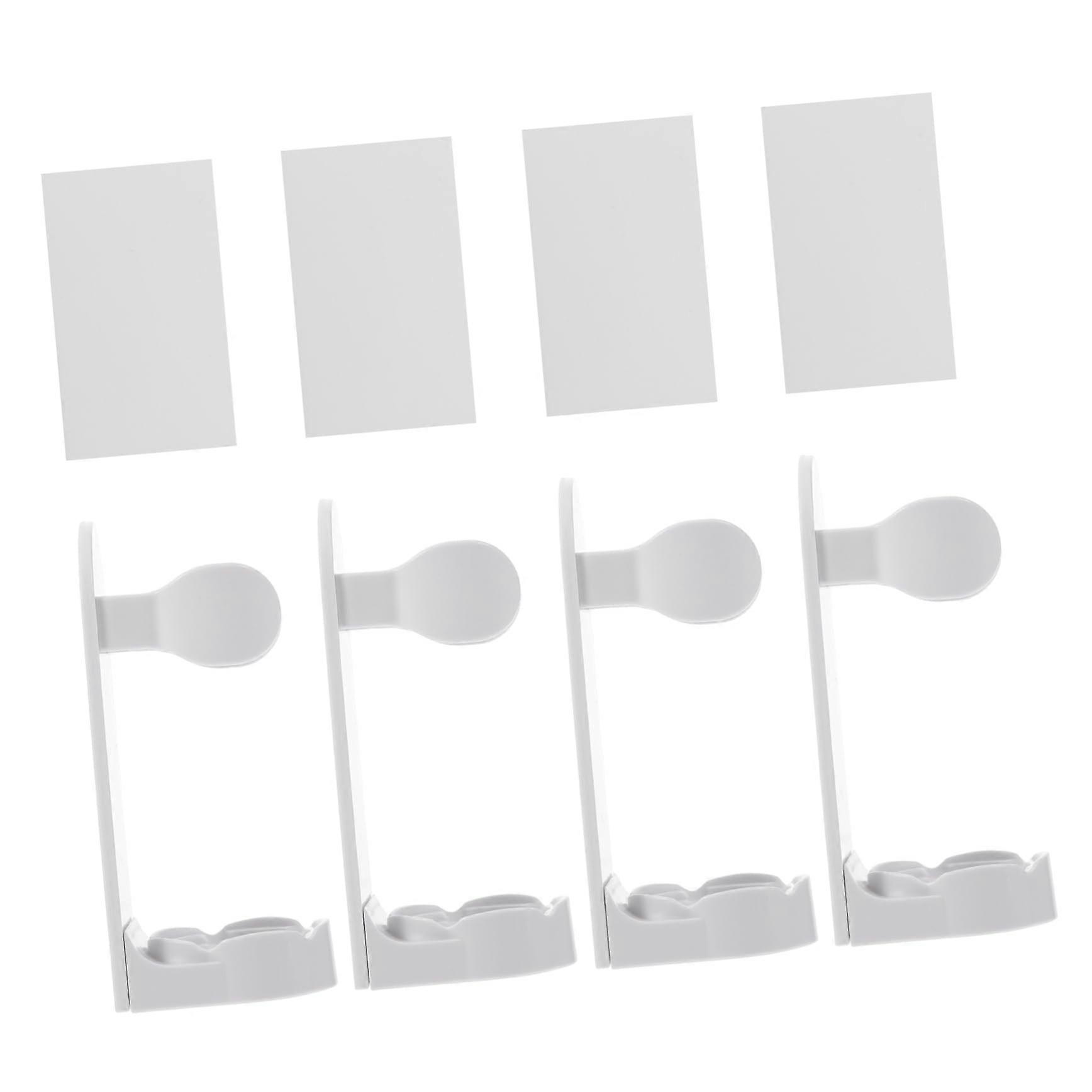 4pcs Adhesive Wall Mounted Electric Toothbrush Holder with Quick Drainage and Toothpaste Dispenser