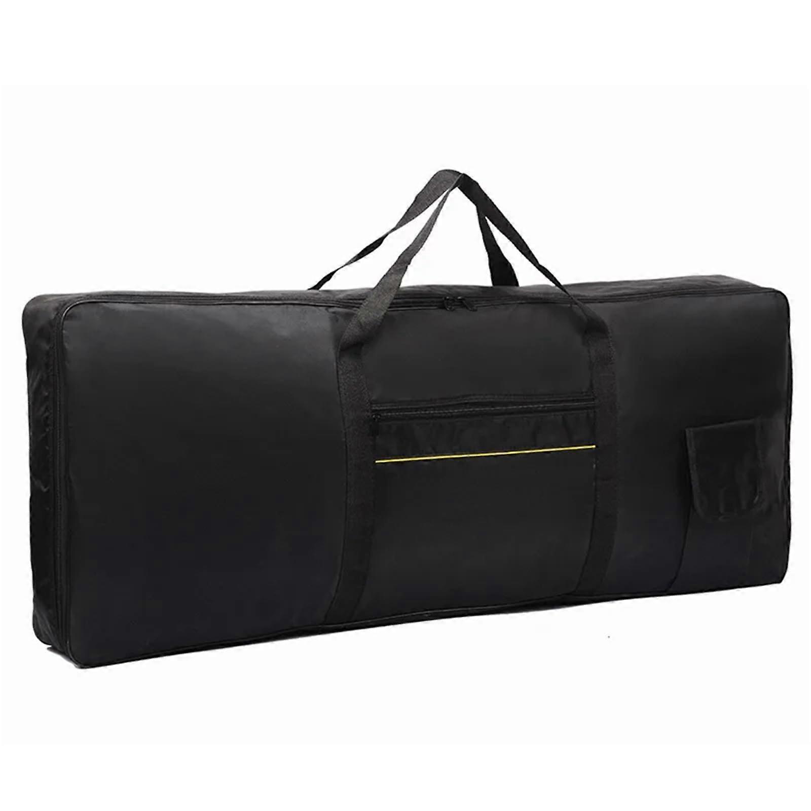 61 Keys Keyboard Bag Waterproof Oxford Fabric with Density Padding and Storage Pocket