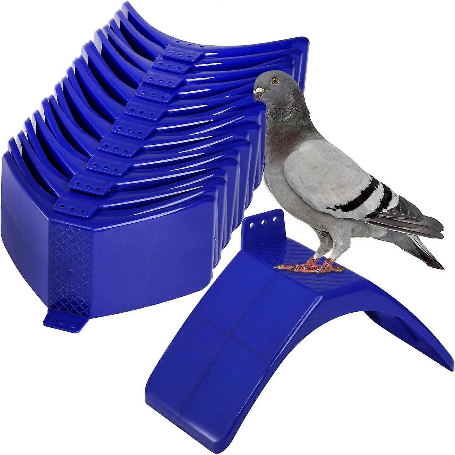 20 Pcs Plastic Pigeon Perch Set, Durable Bird Cage Accessories with Spacious Resting Platform