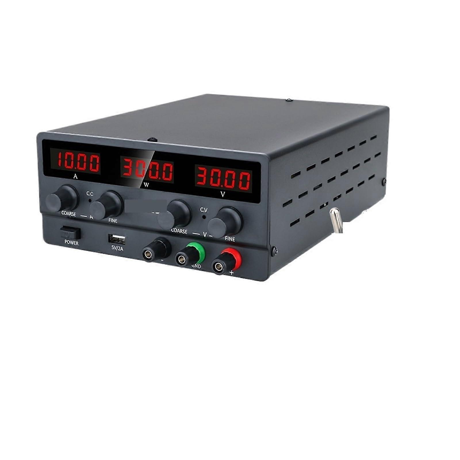 30V 10A Adjustable DC Bench Power Supply,  Precision LED Display, Overload Protection for Lab