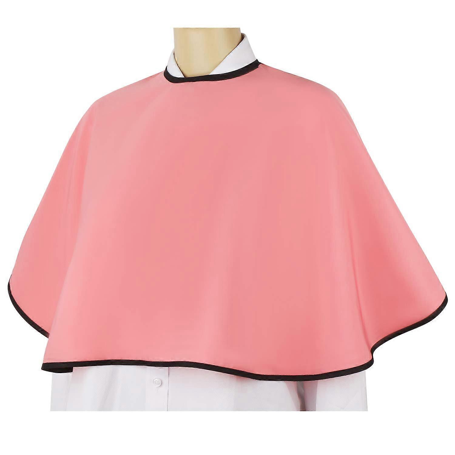 Professional Makeup Cape for Clients, Lightweight Salon Cape with Adjustable Neckline, Pink