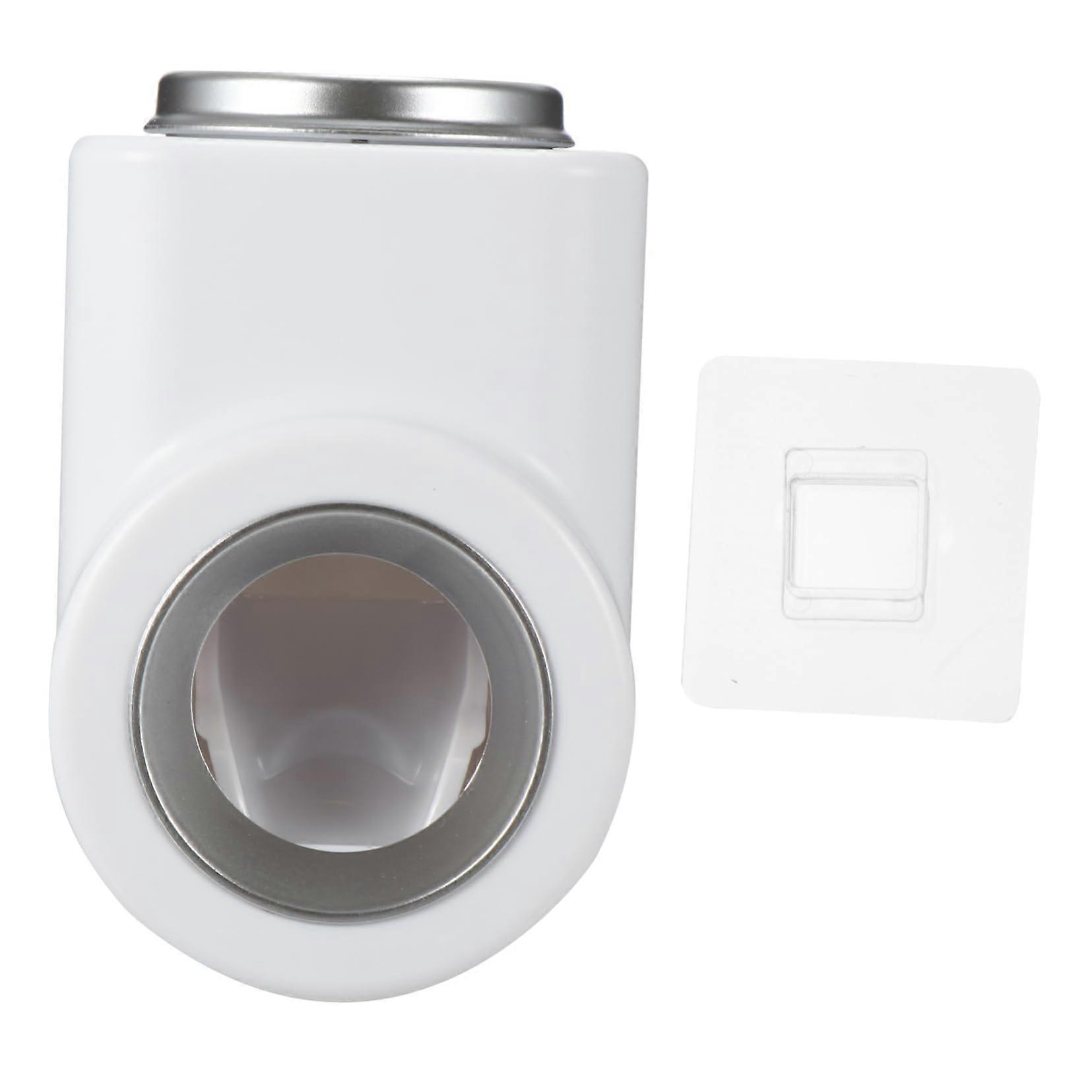 Wall Mounted Automatic Toothpaste Dispenser with Storage Rack for Bathroom Space Saving