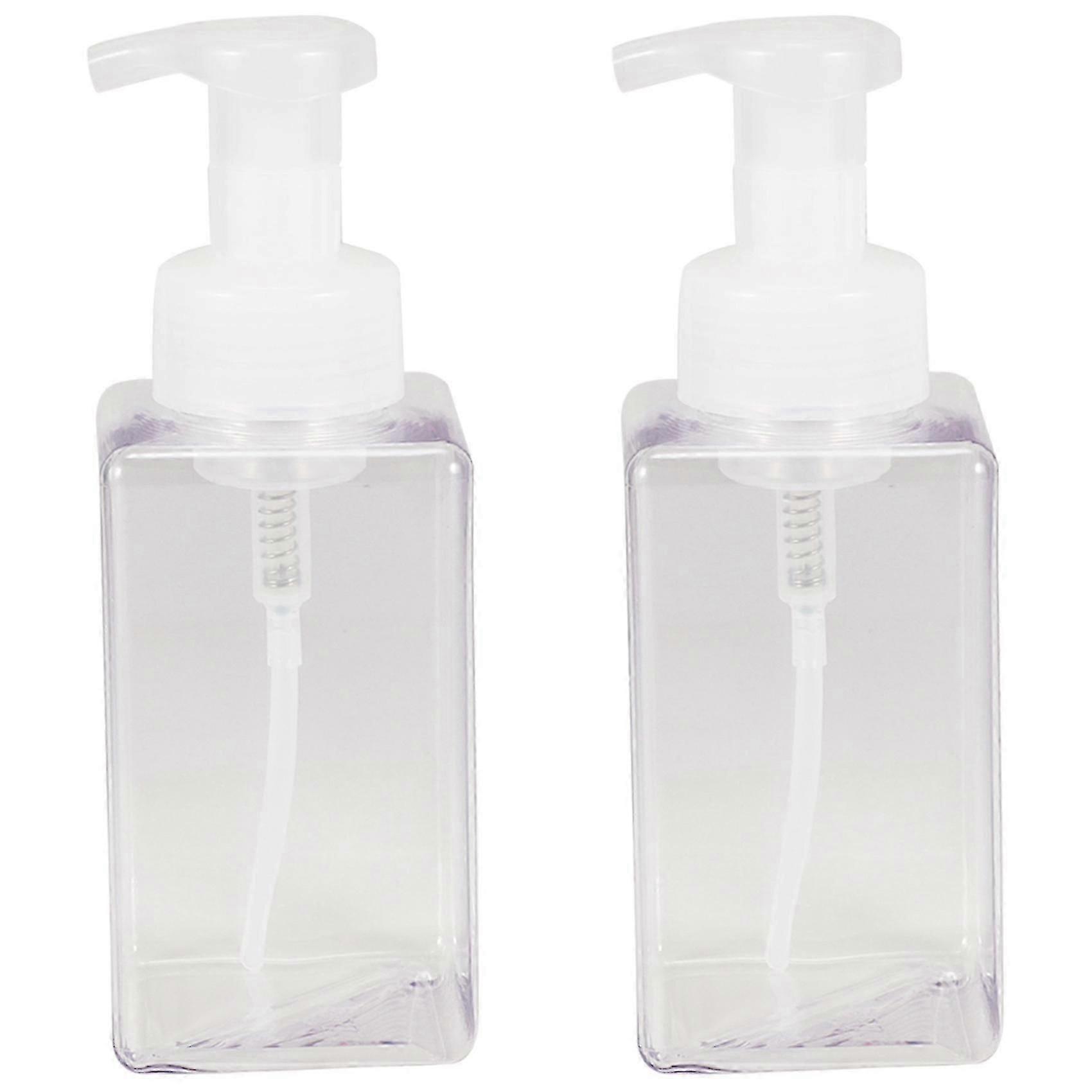 2 Pack Foaming Soap Dispenser 15Oz Refillable Foam Liquid Hand Soap Empty Plastic Pump Bottle Conta