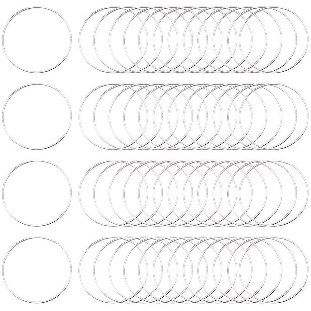 60pcs Brass Linking Rings Round Ring Platinum 40x1mm Inner Diameter: 38mm