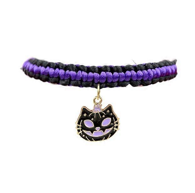 Halloween Cat Collar Adjustable Fit with Bow, Reflective Safety, Comfortable Halloween Theme
