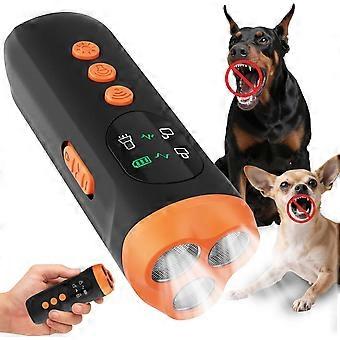 Dog bark deterrent device - 3X ultrasonic anti-barking device. Stop barking control for small, medium, and large dogs. Indoor behavior training with 4