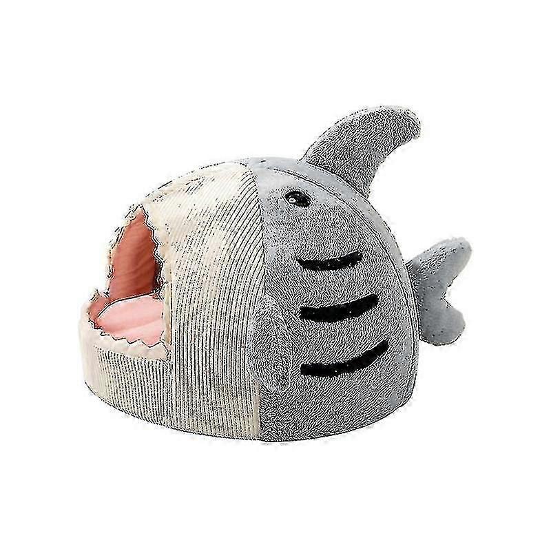 Pet Cave Bed,self-warming Comfortable Cat Shark Shaped Bed