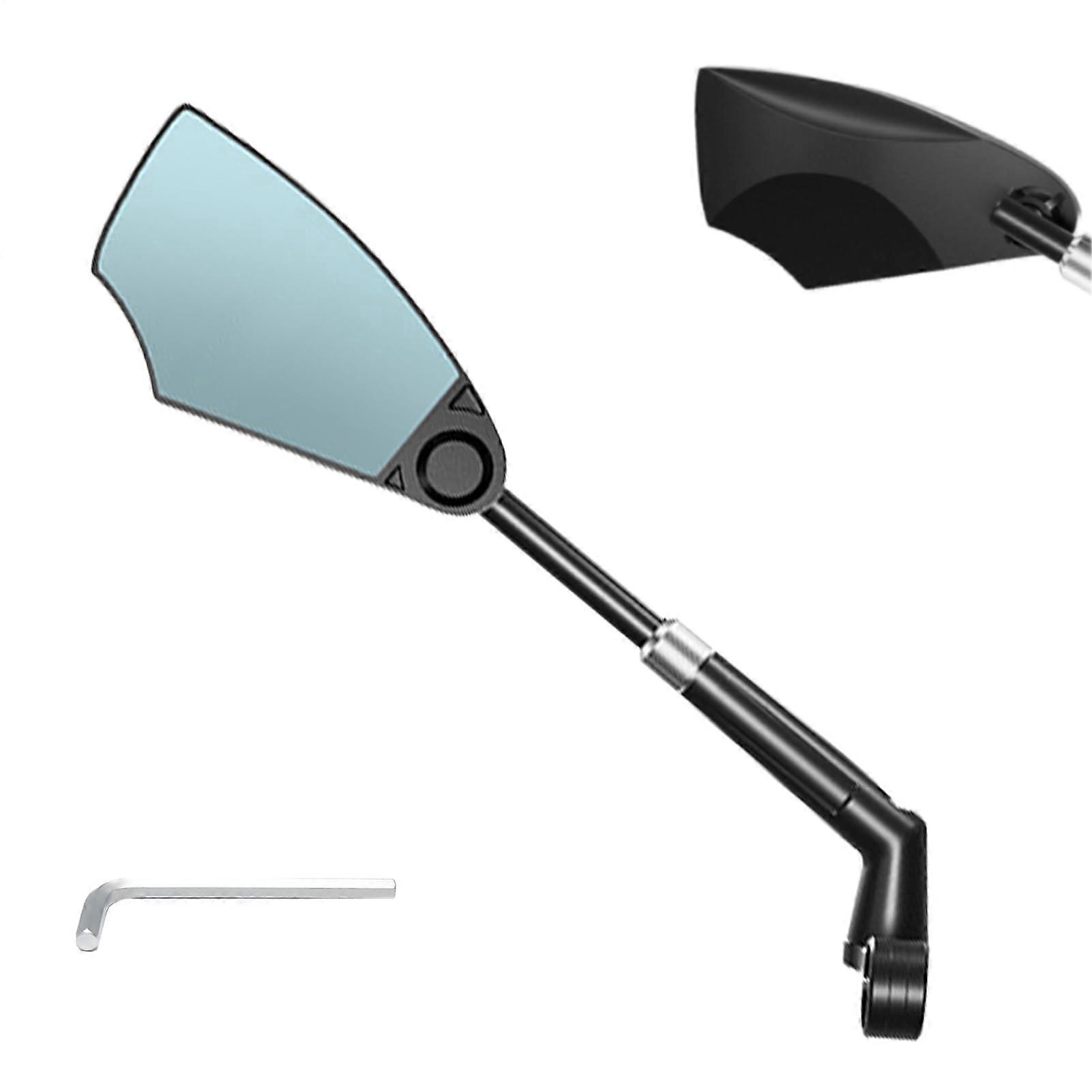 Bicycle Rear View Mirror with Wide Angle Clear Glass Weatherproof Design for Handlebars