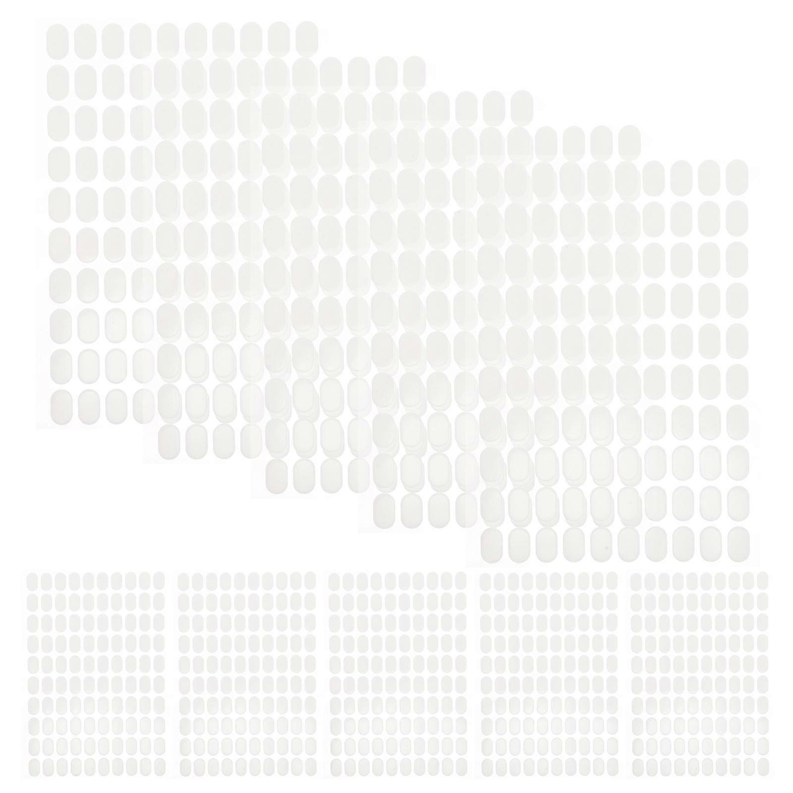 Transparent Nail Adhesive Tabs Oval Shape Acrylic Glue for 30 Sheets